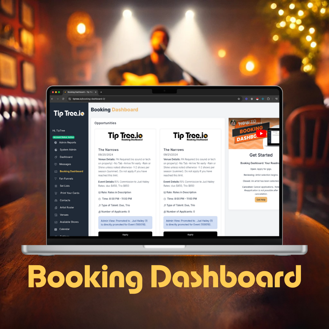 Booking Dashboard Preview