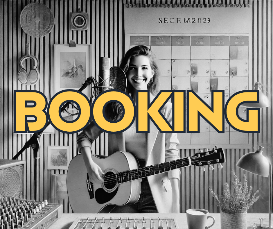 Professional female musician holding a guitar in a warm and inviting workspace